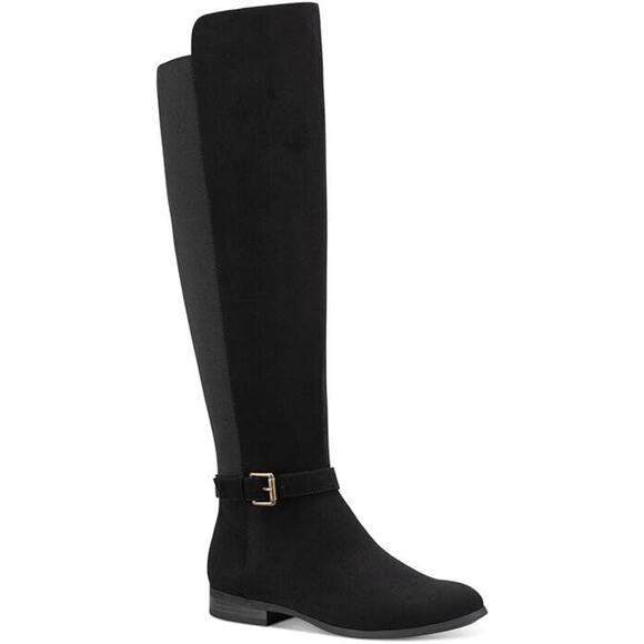 Style & Co. Womens Kimmball Faux Suede Over-The-Knee Boots Black 6 Medium (B,M) - Picture 1 of 3
